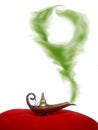 Smoking Genie Lamp Royalty Free Stock Photo