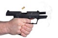 Smoking Gun with bullet Royalty Free Stock Photo