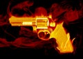 Smoking gun Royalty Free Stock Photo