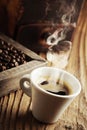 Smoking hot coffee Royalty Free Stock Photo