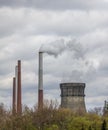 Smoking industrial chimneys Royalty Free Stock Photo