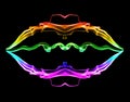 Smoking lips Royalty Free Stock Photo