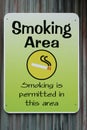 Smoking permitted sign Royalty Free Stock Photo