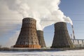 Smoking pipes of thermal power plant