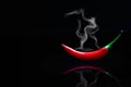 Smoking red hot chili pepper Royalty Free Stock Photo