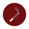 Smoking reduces life icon in glyph badge style. One of bad habbits collection icon can be used for UI/UX