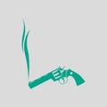 Smoking Revolver Icon