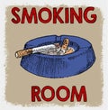 SMOKING ROOM OR REST AREA SYMBOL