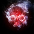 Smoking skull Royalty Free Stock Photo