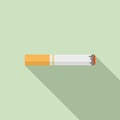 Smoking teen problems icon, flat style Royalty Free Stock Photo