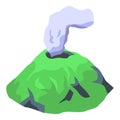 Smoking volcano icon, isometric style Royalty Free Stock Photo