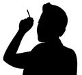 Smoking woman silhouette