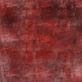 Smoky antiqued abstract Japanese style cloth design background in dark edged distressed red texture