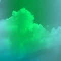 Smoky clouds green light color mixture effects texture background wallpaper. Royalty Free Stock Photo