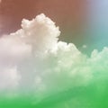 Smoky clouds green white color mixture effects texture background wallpaper. Royalty Free Stock Photo