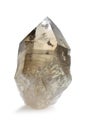 Smoky Crystal - quartz isolated on white Royalty Free Stock Photo