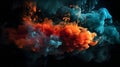 Smoky and misty colorful cloud background