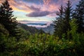 Smoky Mountain Sunrise At Newfound Gap Royalty Free Stock Photo