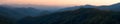 Smoky Mountain Sunset Panorama Royalty Free Stock Photo