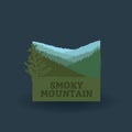 smoky mountain. Vector illustration decorative design