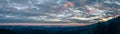 Smoky mountains blue ridge panorama at sunset Royalty Free Stock Photo