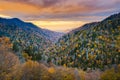 Smoky Mountains National Park, Tennessee, USA autumn landscape Royalty Free Stock Photo