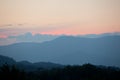 Smoky mountains sunset Royalty Free Stock Photo