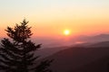 Smoky Mountains sunset capture Royalty Free Stock Photo