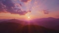 Smoky mountains sunset Royalty Free Stock Photo