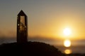 Smoky Quartz Crystal Tower and Evening Sunlight