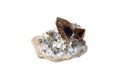 Smoky quartz crystal on white isolated background Royalty Free Stock Photo