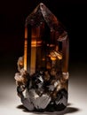 Smoky quartz spessartine brown crystal Generative AI Royalty Free Stock Photo