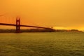 Smoky sky in Golden Gate Bridge Royalty Free Stock Photo