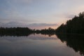 Smoky Sunset Reflections Lake