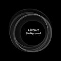 Smoky translucent circle on a black background. Template for presentation, banner, advertisement. eps 10 Royalty Free Stock Photo
