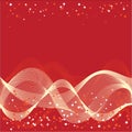 Smoky waves on red background Royalty Free Stock Photo