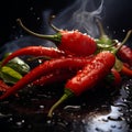 Smoldering chili pepper, adding spice to dishes