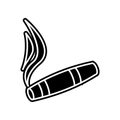 smoldering cigar icon. Element of Casino for mobile concept and web apps icon. Glyph, flat icon for website design and development