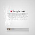 Smoldering cigarette with a smoke. Vector Royalty Free Stock Photo