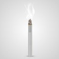 Smoldering cigarette with a smoke. Vector Royalty Free Stock Photo