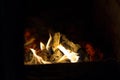 Smoldering fire Royalty Free Stock Photo