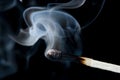 Smoldering match Royalty Free Stock Photo