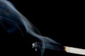 Smoldering match Royalty Free Stock Photo