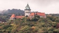 Smolenice chateau in autumn Male Karpaty mountains