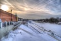 Smolensk. The fortress wall. Sunset Royalty Free Stock Photo