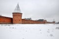 Smolensk Kremlin. Fortress wall in Smolensk, Russia