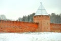 Smolensk Kremlin. Fortress wall in Smolensk, Russia