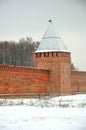 Smolensk Kremlin. Fortress wall in Smolensk, Russia