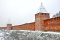 Smolensk Kremlin. Fortress wall in Smolensk, Russia