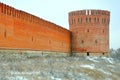 Smolensk Kremlin. Fortress wall in Smolensk, Russia